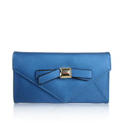 Metallic Bow Purse - Blue image 1