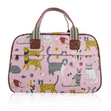Mixed Cat Overnight Bag - Pink image 1