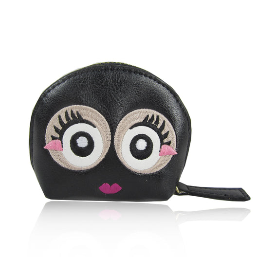 Girly Eyes Coin Purse - Black image 1
