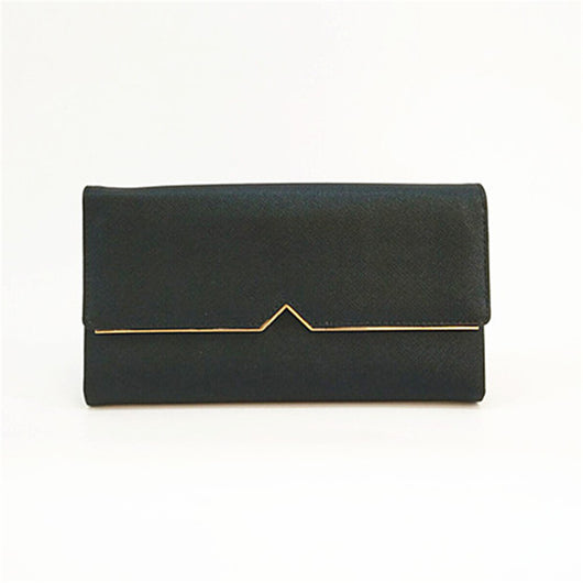 Marguerite Metal V Trim Purse - Black image 1
