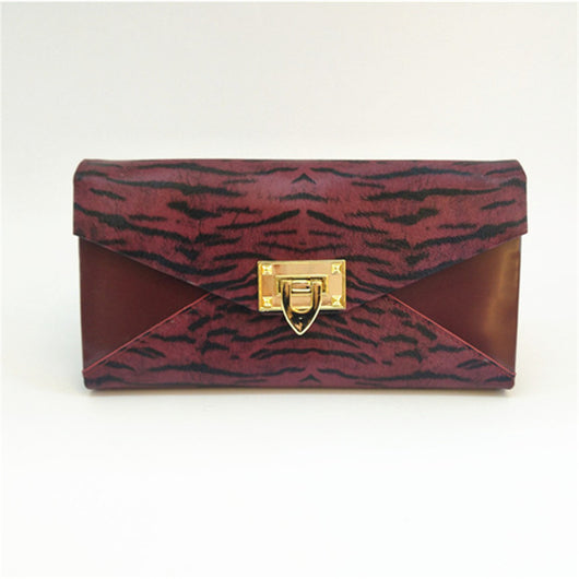Danique Zebra Purse - Burgundy image 1