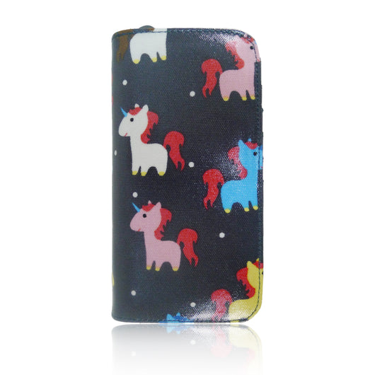 Unicorn Print Long Purse - Grey image 1