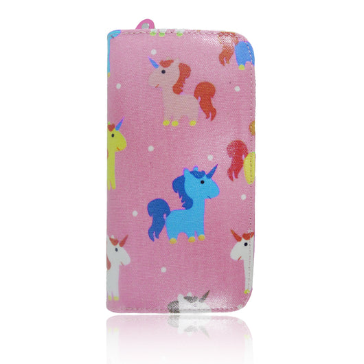 Unicorn Print Long Purse - Pink image 1