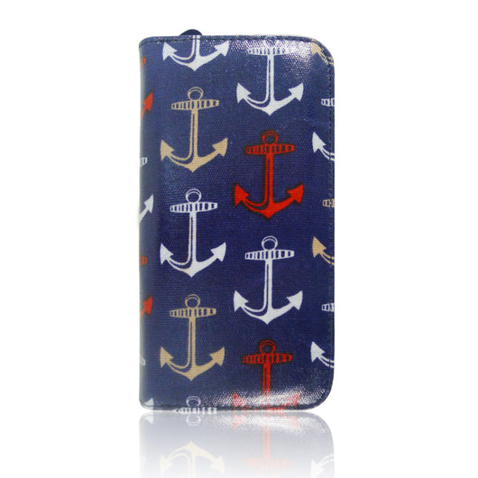 Anchor Print Long Purse - Dark Blue image 1