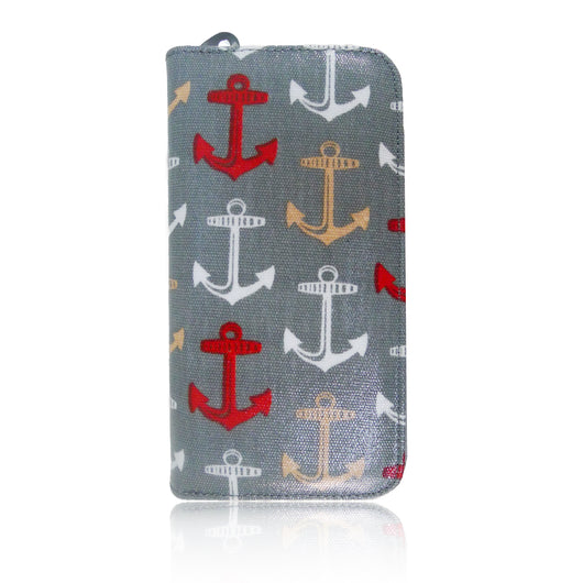 Anchor Print Long Purse - Grey image 1