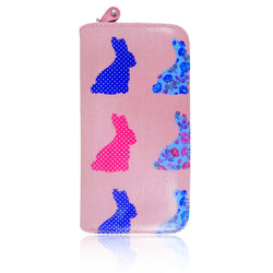 Rabbit Print Long Purse - Pink image 1
