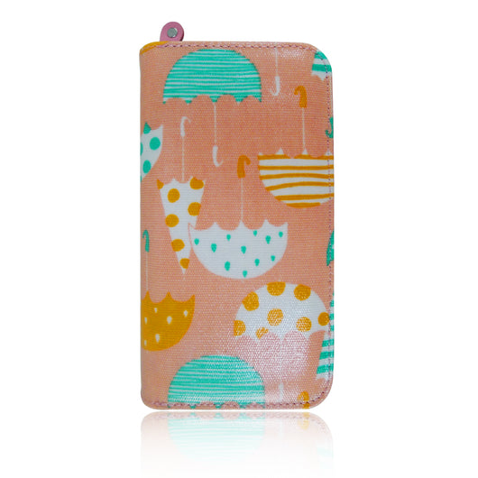 Umbrella Print Long Purse - Pink image 1