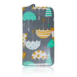 Umbrella Print Long Purse - Grey image 1
