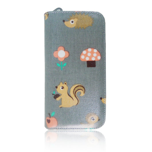 Critters Print Long Purse - Grey image 1