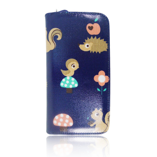 Critters Print Long Purse - Dark Blue image 1