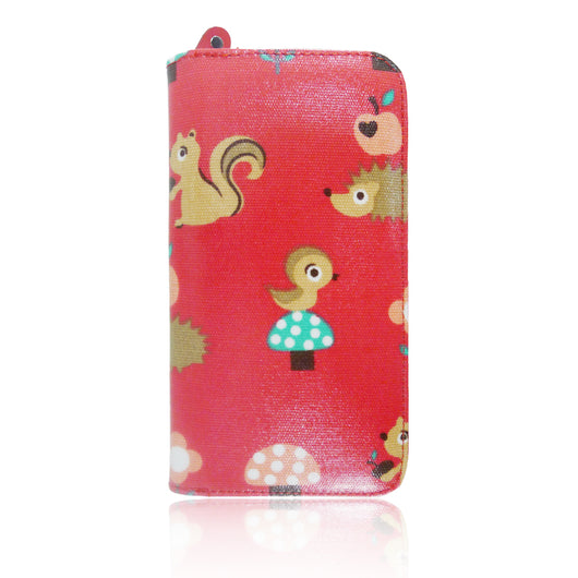 Critters Print Long Purse - Fucshia image 1