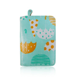 Umbrella Print Small Purse - Turquoise image 1
