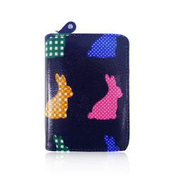 Rabbit Print Small Purse - Dark Blue image 1