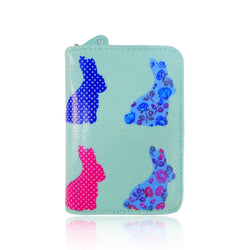 Rabbit Print Small Purse - Turquoise image 1