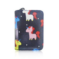 Unicorn Print Small Purse - Grey image 1