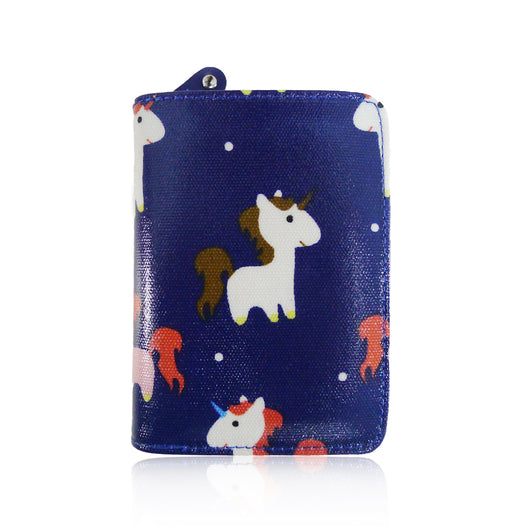 Unicorn Print Small Purse - Dark Blue image 1