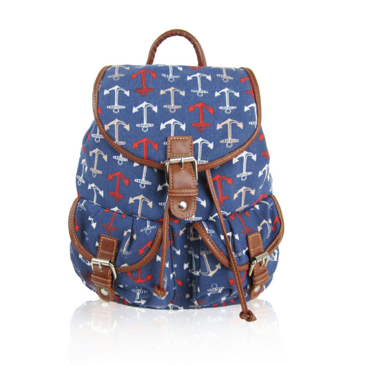 Anchor Retro Rucksack - Dark Blue image 1