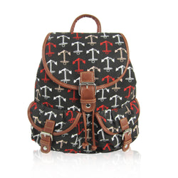 Anchor Retro Rucksack - Black image 1