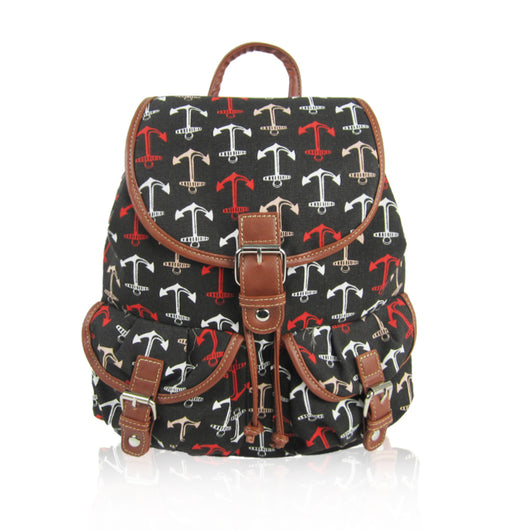 Anchor Retro Rucksack - Black image 1