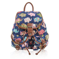 Elephant Retro Rucksack - Dark Blue image 1