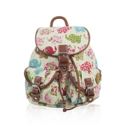 Elephant Retro Rucksack - Beige image 1