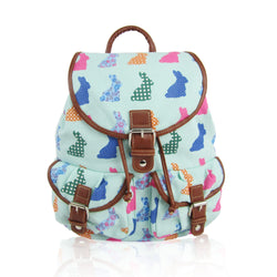 Rabbit Retro Rucksack - Turquoise image 1