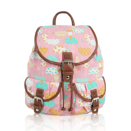 Umbrella Retro Rucksack - Pink image 1