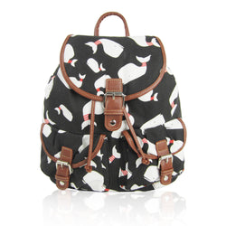 Whale Retro Rucksack - Black image 1