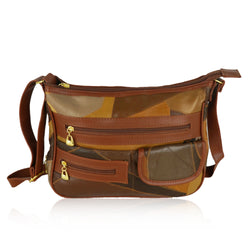 Soft Leather Patch Rucksack - YELLOW image 1