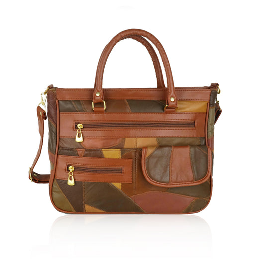 Soft Leather Satchel - YELLOW image 1