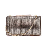 Reptile Solid Clutch Bag - Rose Gold image 1
