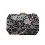 Lace Hexagon Clutch Bag - Grey image 1