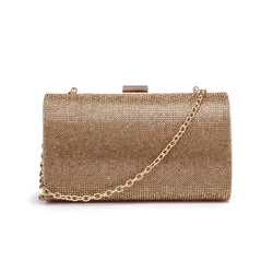 Diamante Clutch Bag - Gold image 1