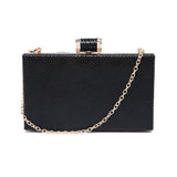 Mottled Rectangle Clutch Bag - Black image 1