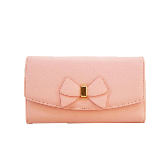 Josee Curved Bow Purse - Light Pink image 1