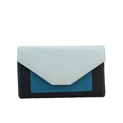 Edie Contrast Envelope Purse - Light Blue image 1