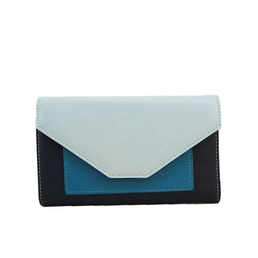 Edie Contrast Envelope Purse - Light Blue image 1
