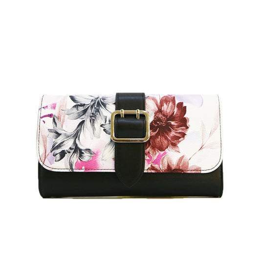 Lillian Summer Floral Purse - Black image 1