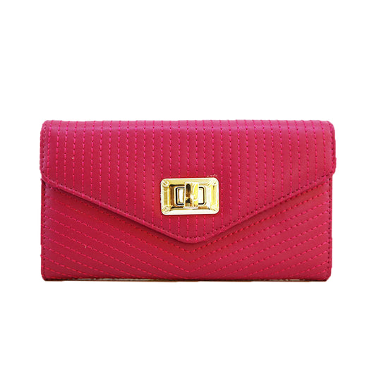 Stitched Envelope Purse - Fuschia image 1