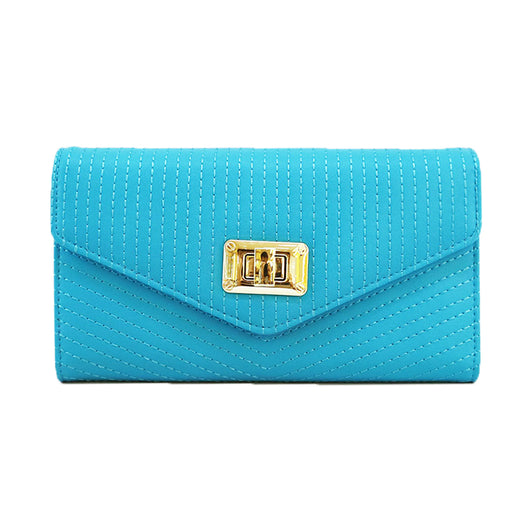 Stitched Envelope Purse - Blue image 1