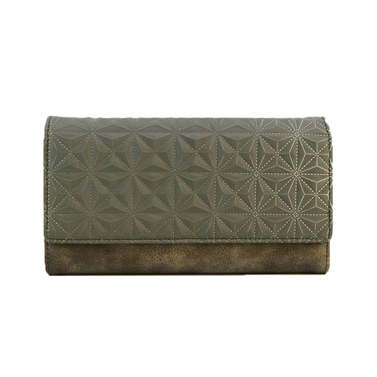 Cathy 3D Pattern Ladies Wallet - grey image 1
