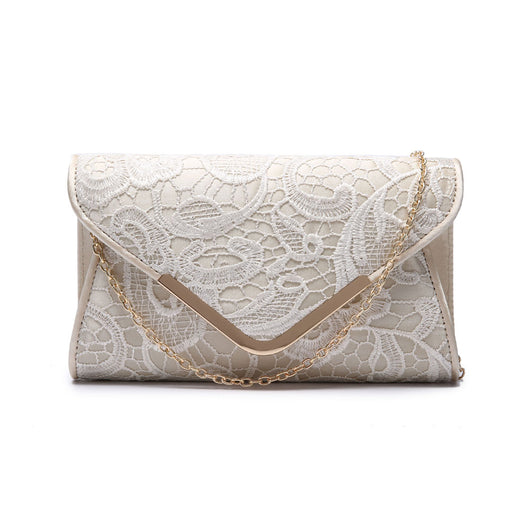 Lace Envelope Bag - Beige image 1