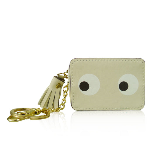 Looking Eyes Coin Purse-beige image 1