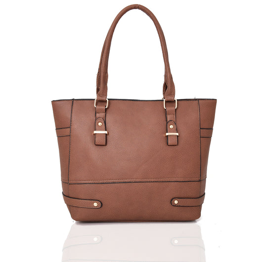 Carrie Tote Bag - red brown image 1