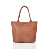 Sofia Bow Tote - red brown image 1