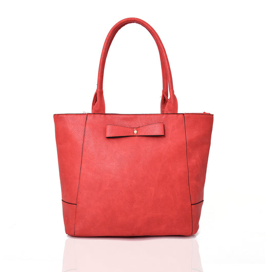 Sofia Bow Tote - red image 1