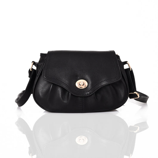 Rosie Ruched Cross Body - black image 1