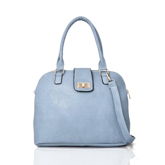 Pearl Top Handle Bag - light blue image 1