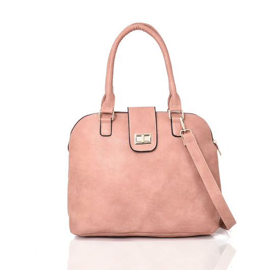 Pearl Top Handle Bag - dark pink image 1
