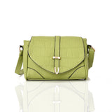 Snake Flap Cross Body Bag - light green image 1